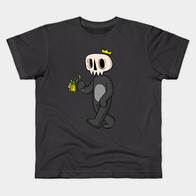 A flower for Skullboy. Kids T-Shirt by FatRocketStudios